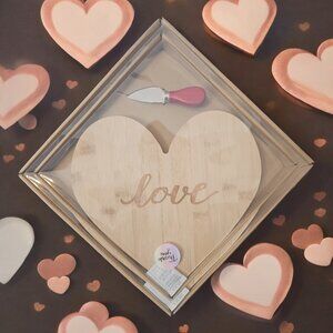 Bamboo Cheeseboard Spreader Food Safe (Love)
